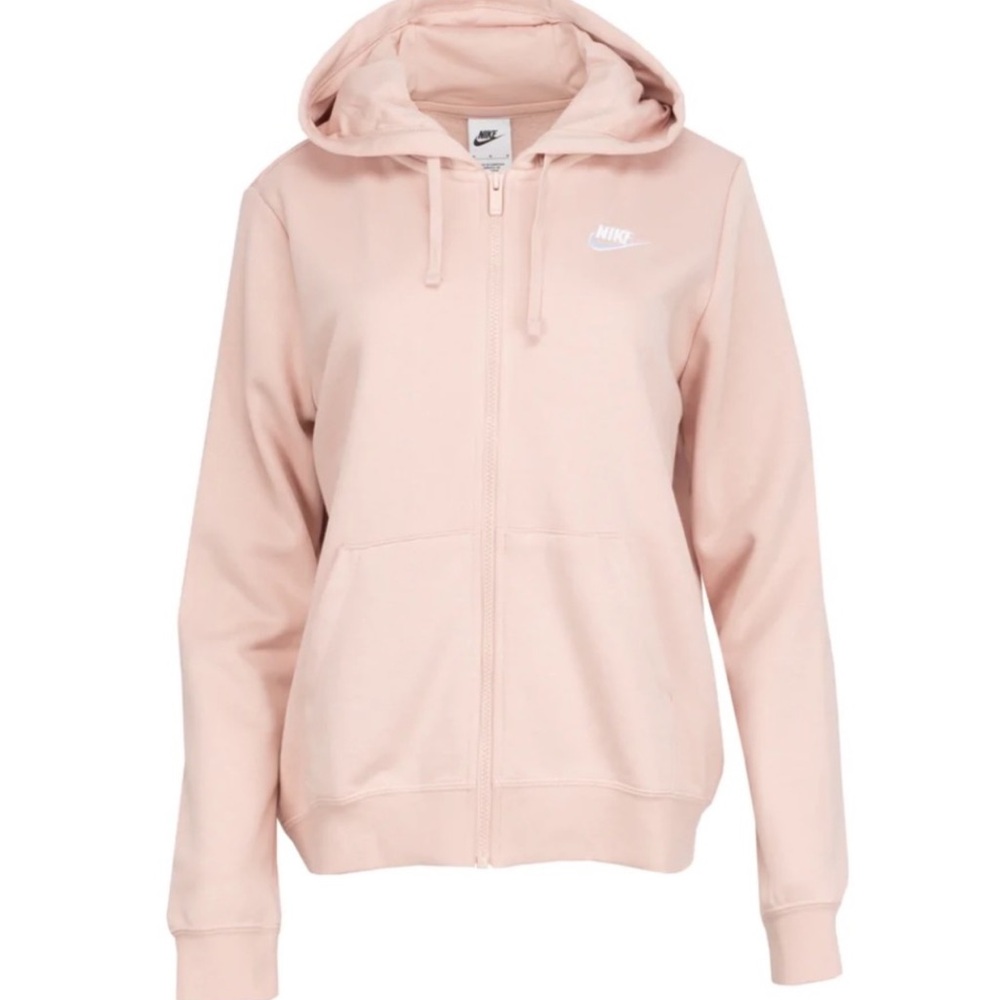 nike nude pink zip up